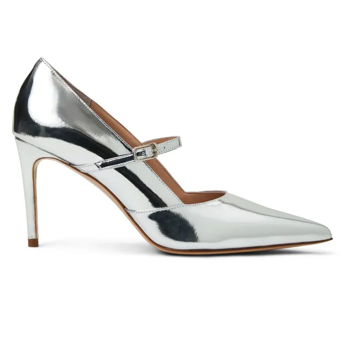 Bruno Magli Prima Pump Silver Metallic Women Heels