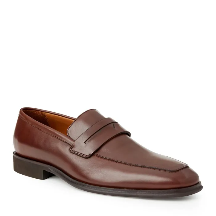 Bruno Magli Raging Leather Penny Loafer Cognac Men Loafers and Slipons