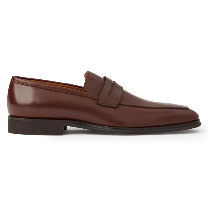 Bruno Magli Raging Leather Penny Loafer Cognac Men Loafers and Slipons
