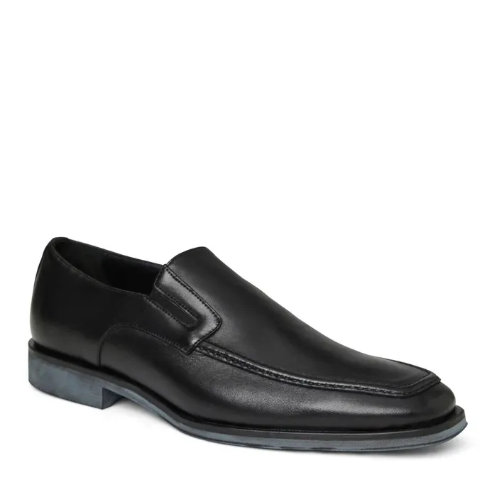 Bruno Magli Raging Leather Slipon 8211 Black Leather Men Dress Shoes