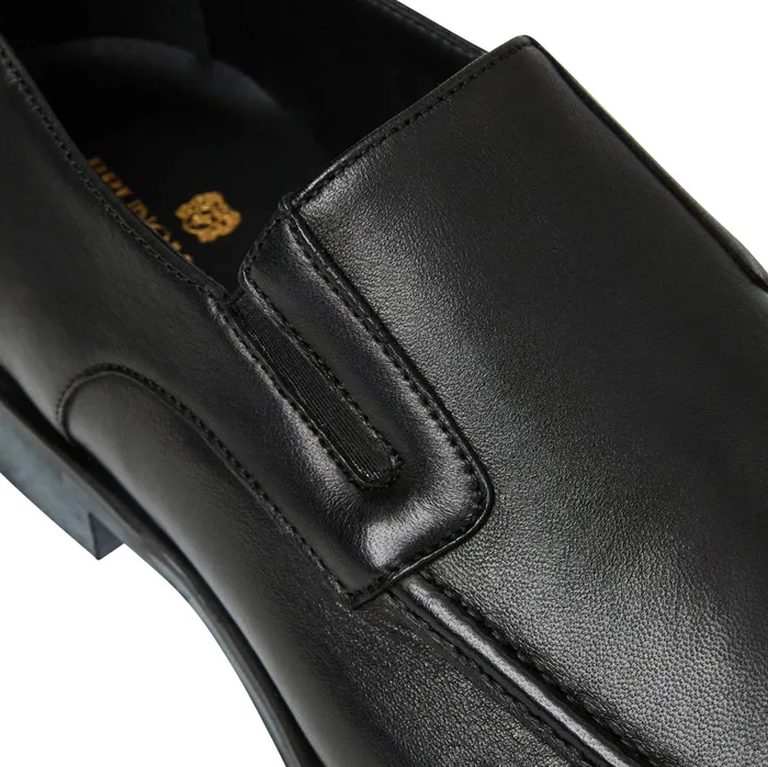 Bruno Magli Raging Leather Slipon 8211 Black Leather Men Dress Shoes