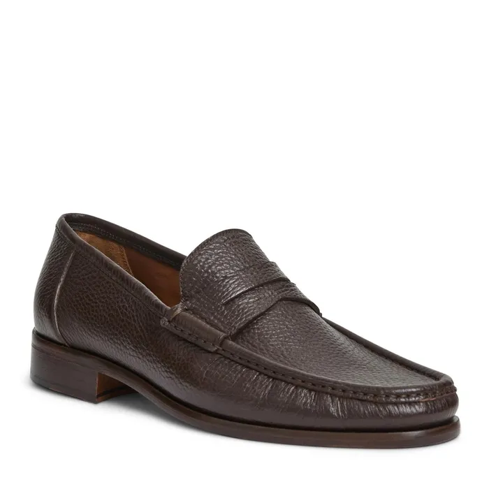 Bruno Magli Tonio Slip On Loafer Brown Cervo Leather Men Casual Shoes