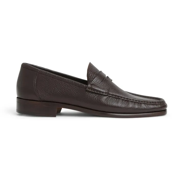 Bruno Magli Tonio Slip On Loafer Brown Cervo Leather Men Casual Shoes
