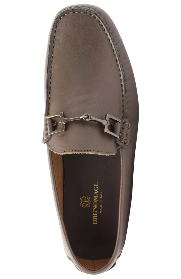 Bruno Magli Xander Leather Driving Moccasin 8211 Brown Men Loafers and Slipons