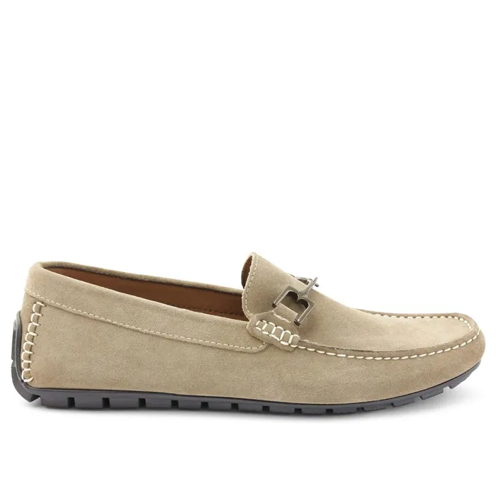 Bruno Magli Xander Suede Driving Moccasin 8211 Taupe Men Casual Shoes