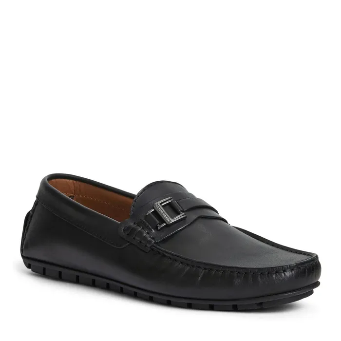 Bruno Magli Xanto Casula Moccasin Black Leather Men Casual Shoes