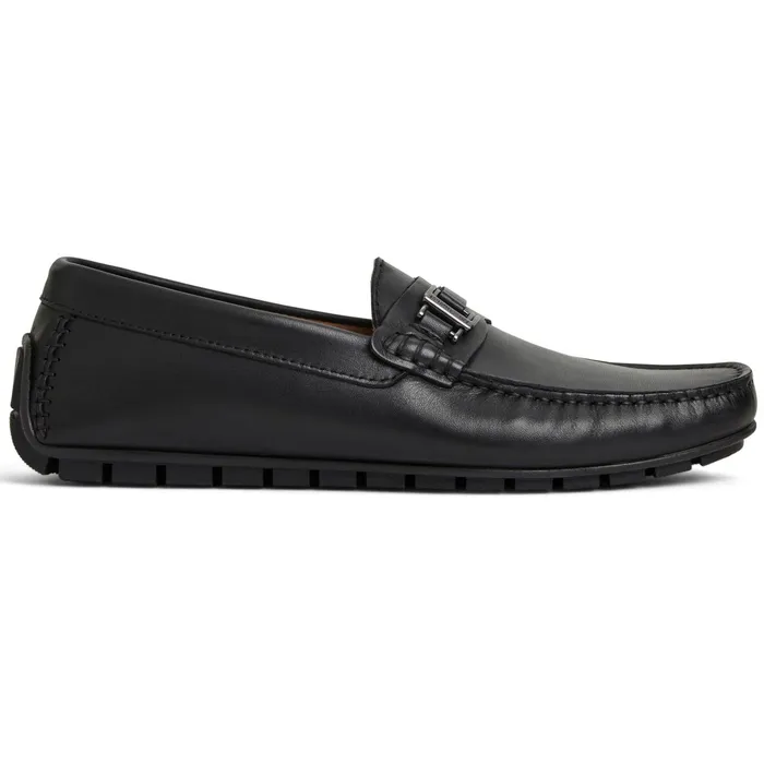 Bruno Magli Xanto Casula Moccasin Black Leather Men Casual Shoes
