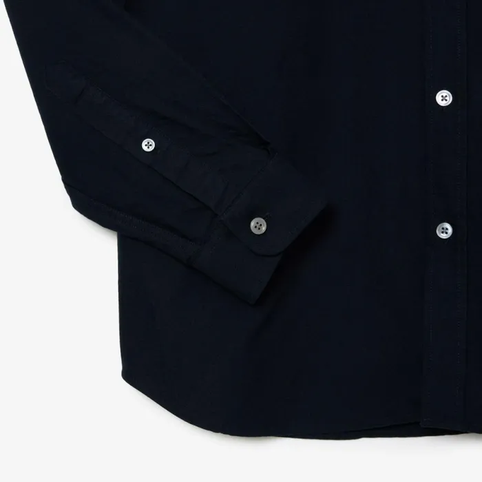 Button Down Shirts Men Lacoste Men039s Regular Fit Cotton Oxford Shirt Navy Blue F2w
