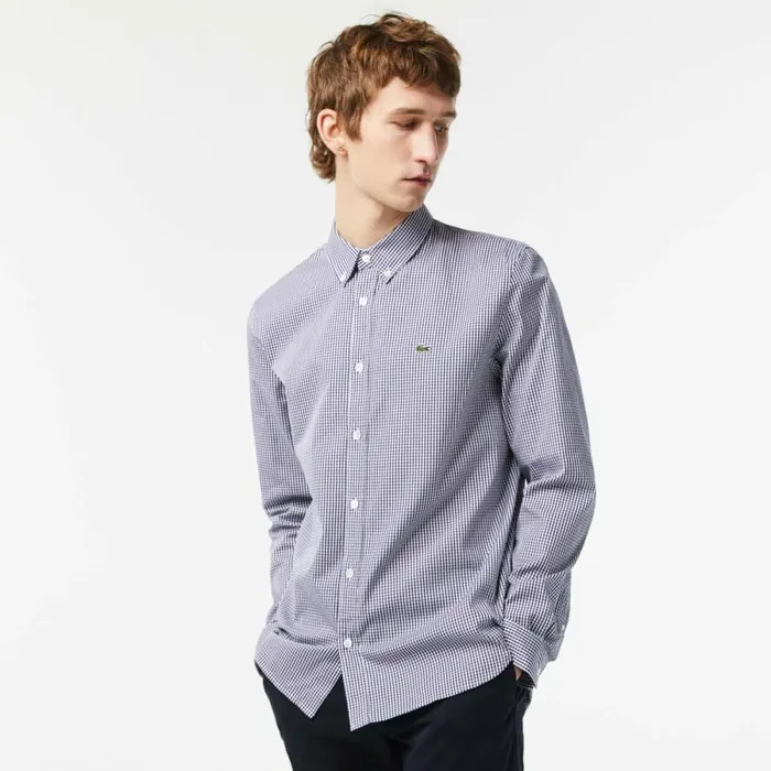 Button Down Shirts Men Lacoste Men039s Regular Fit Premium Cotton Shirt White Navy Blue 522 Button Down Shirts Men Lacoste Men039s Regular Fit Premium Cotton Shirt White Navy Blue 522