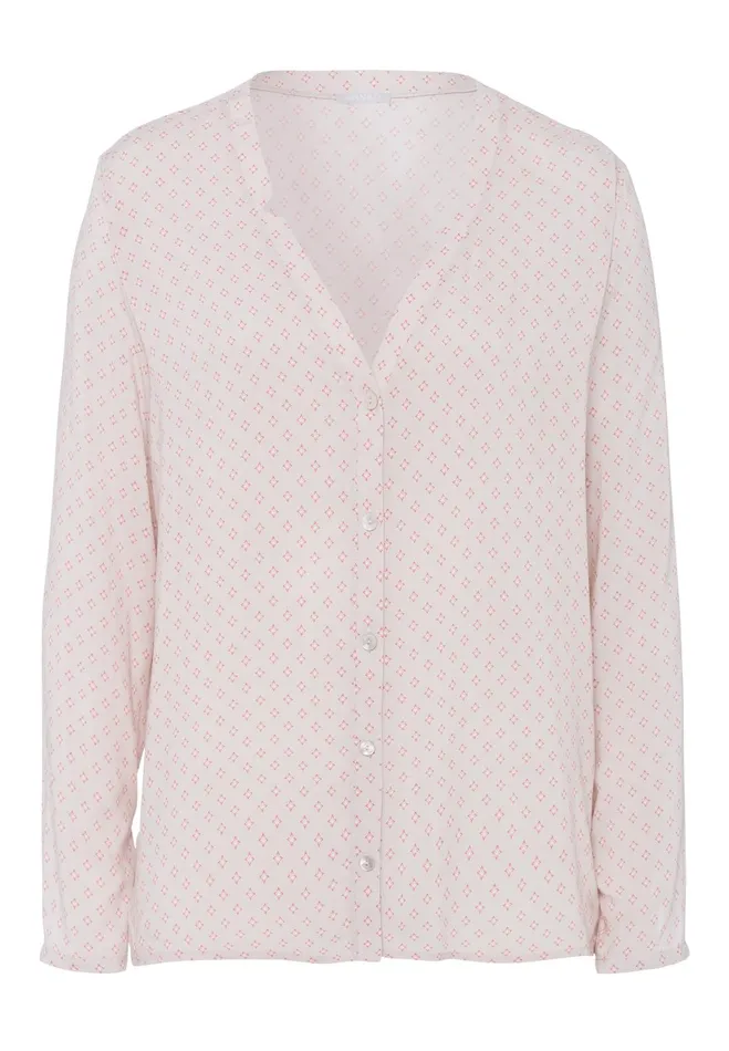 Button Front Shirt Minimal Blush Women HANRO Pajama Tops