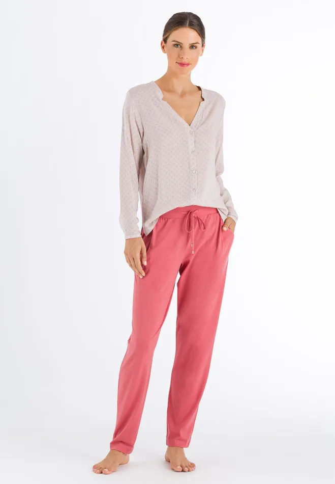 Button Front Shirt Minimal Blush Women HANRO Pajama Tops