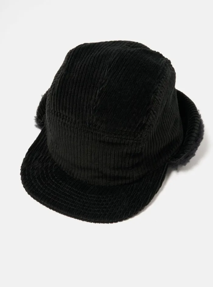 Cableami 5w Cap In Black Corduroy Men Universal Works Hats