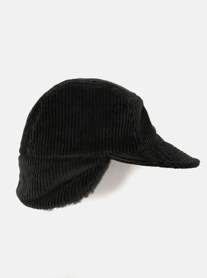 Cableami 5w Cap In Black Corduroy Men Universal Works Hats