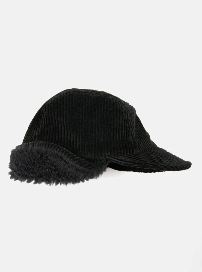 Cableami 5w Cap In Black Corduroy Men Universal Works Hats