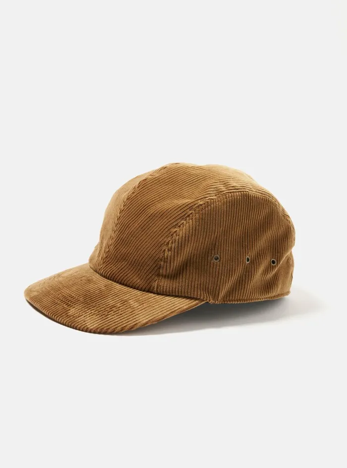 Cableami 9w Cap In Beige Corduroy Men Universal Works Hats