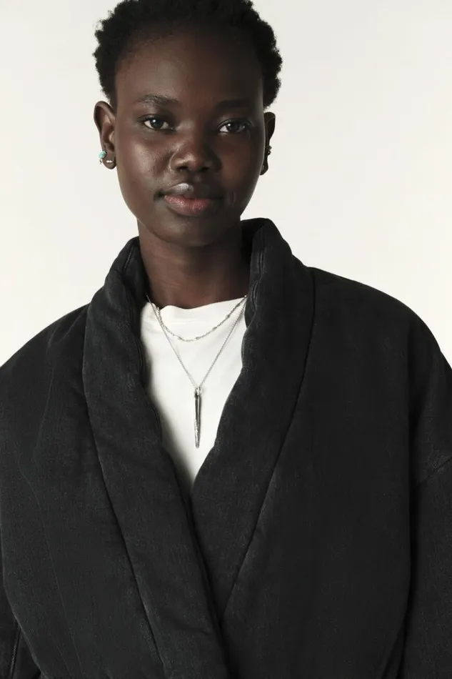 CalyQuilted Denim Jacket Clothing Baandsh Jackets and Coats