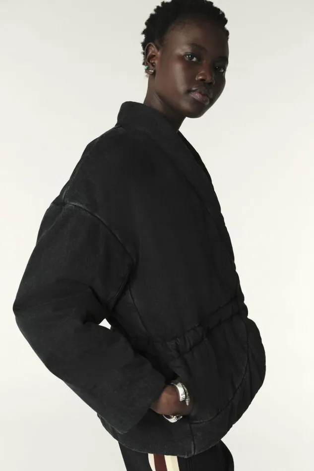 CalyQuilted Denim Jacket Clothing Baandsh Jackets and Coats