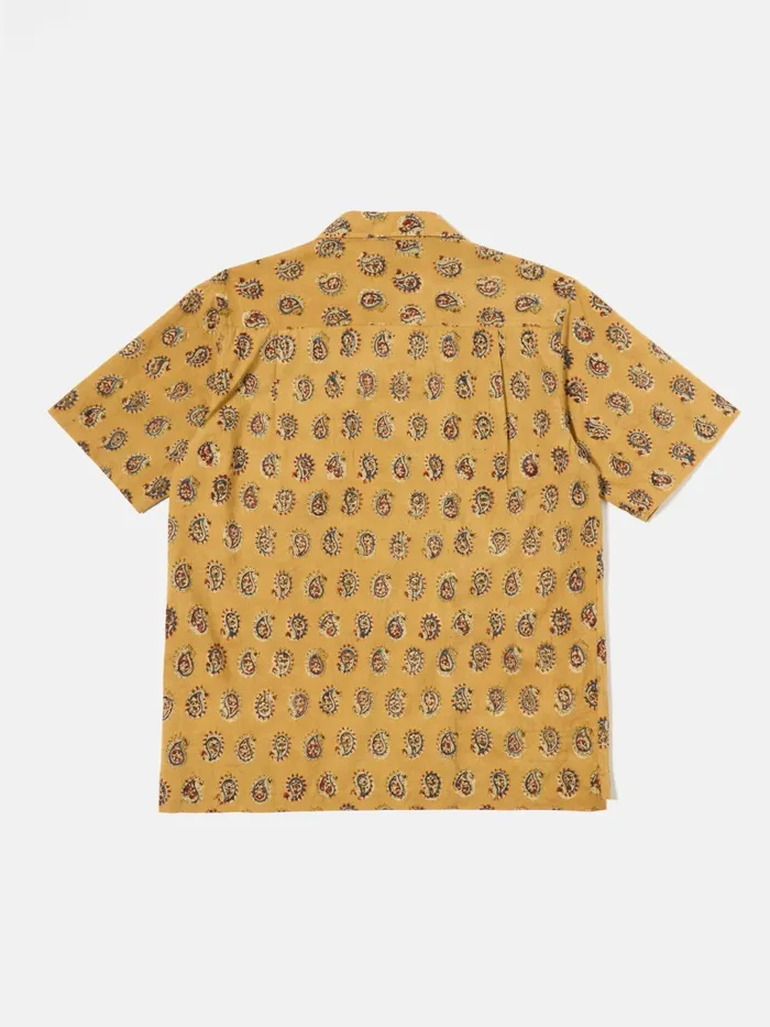 Camp Shirt In Camel Kalamkari II Print Men Universal Works Shirts