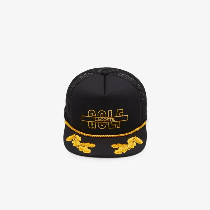 Caps and Hats MenWomen Lacoste Unisex Bimaterial Cap With Embroidered Visor Black 031