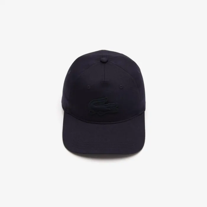 Caps and Hats MenWomen Lacoste Unisex Twill Quilted Croc Badge Cap Abysm Blue Hde