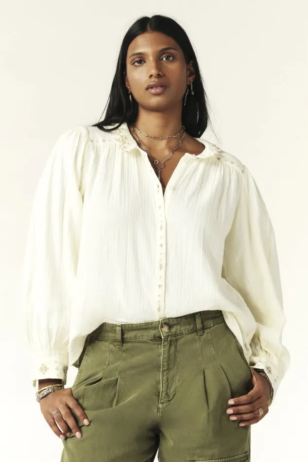 CaraFrilly Collar Shirt Clothing Baandsh Tops and Shirts
