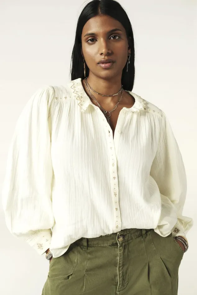 CaraFrilly Collar Shirt Clothing Baandsh Tops and Shirts