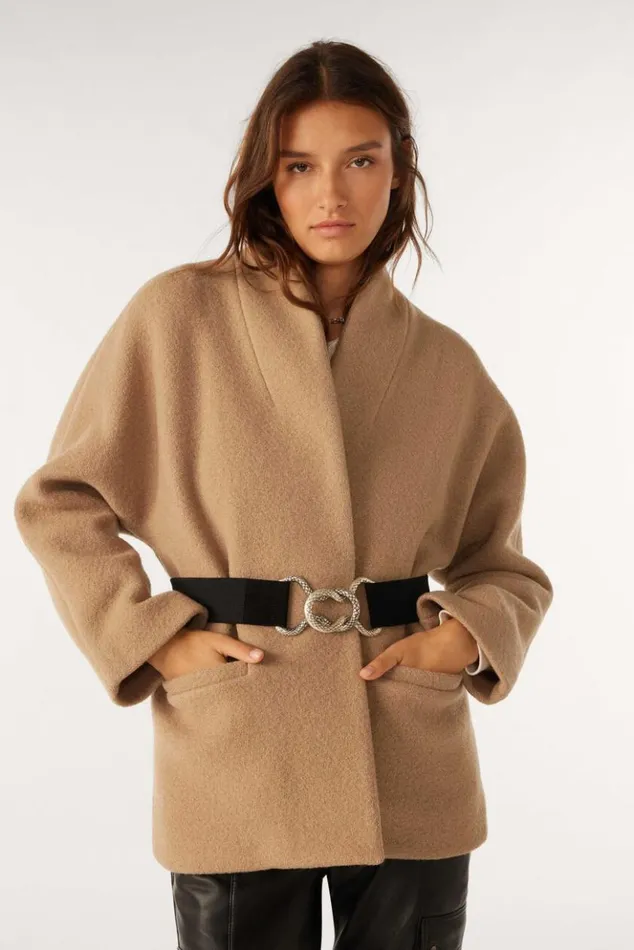 CaroleBelted Coat Clothing Baandsh Jackets and Coats