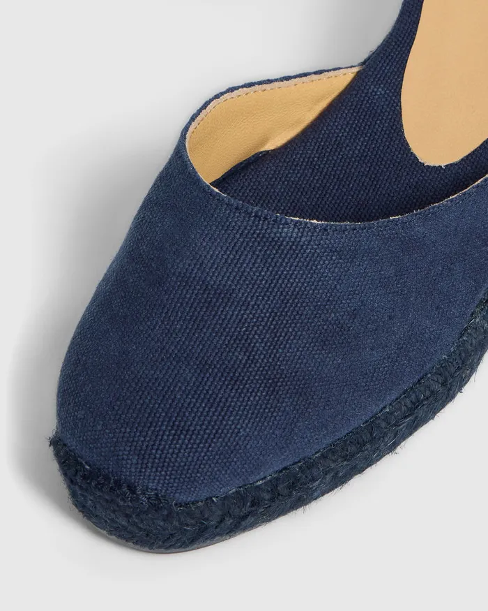 Castaer Carol C3002 Azul Oxford Women Wedges