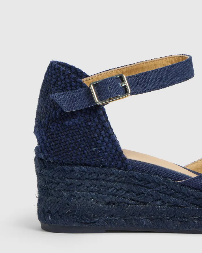 Castaer Carol C3002 Azul Oxford Women Wedges