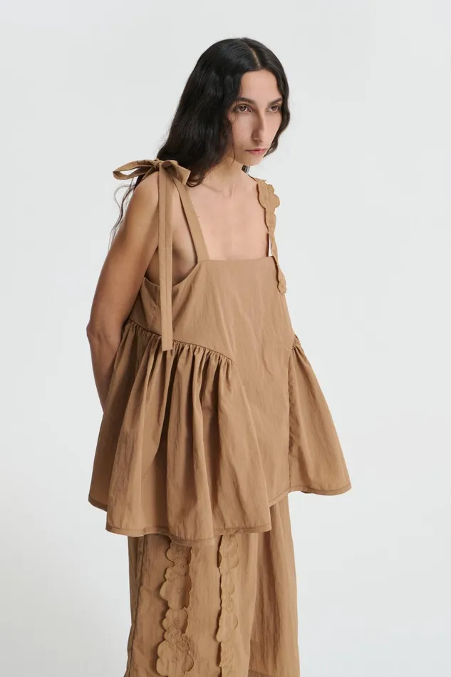 Cecilie Bahnsen Blouses Women ONYX TOP Chestnut