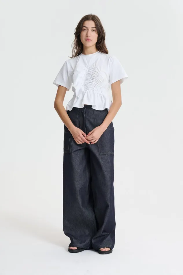 Cecilie Bahnsen Jersey Women ACE TOP White