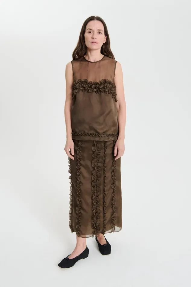 Cecilie Bahnsen Skirts Women OCEAN SKIRT Brown