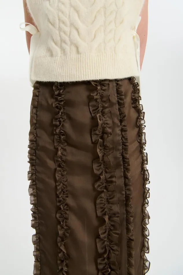 Cecilie Bahnsen Skirts Women OCEAN SKIRT Brown