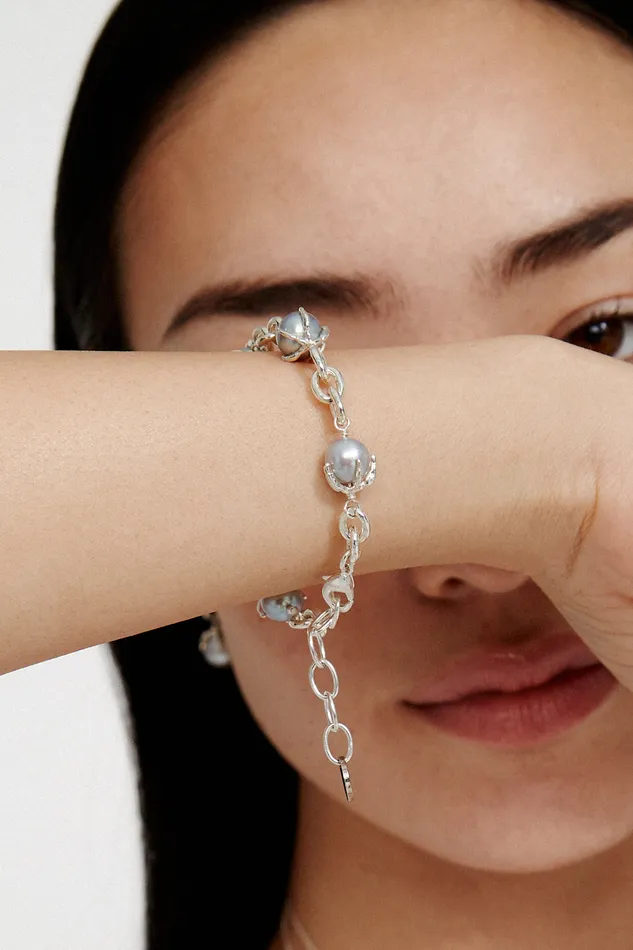 Chan Luu Bracelets Lark Chain Bracelet Grey Pearl 8211 Women