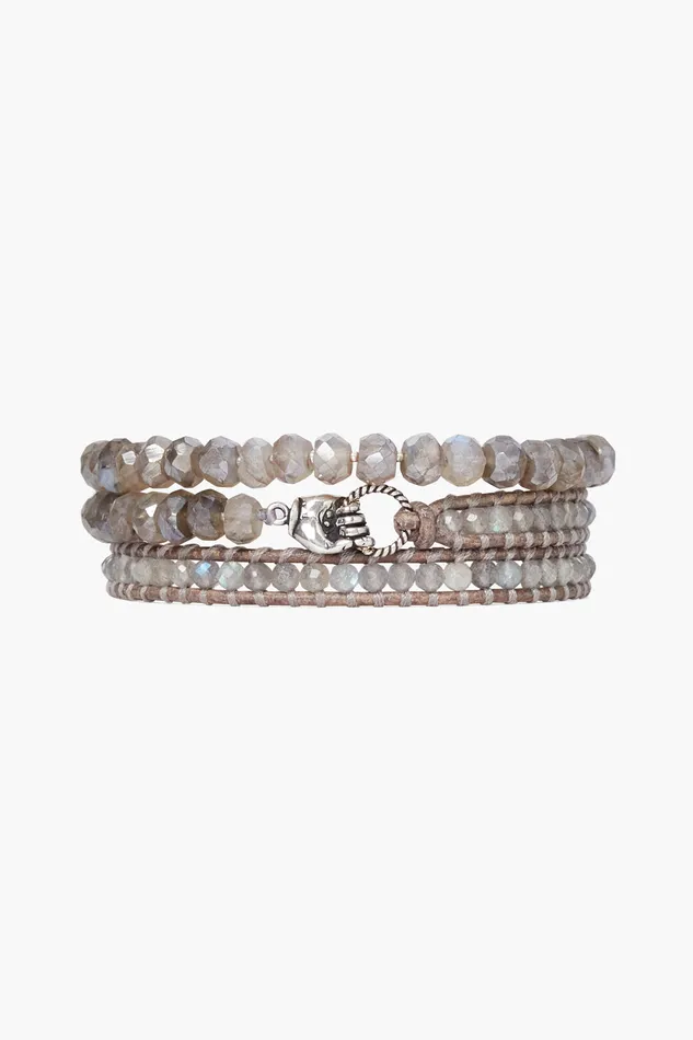 Chan Luu Bracelets Mano Triple Wrap Bracelet Labradorite 8211 Women