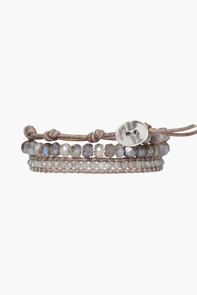 Chan Luu Bracelets Mano Triple Wrap Bracelet Labradorite 8211 Women
