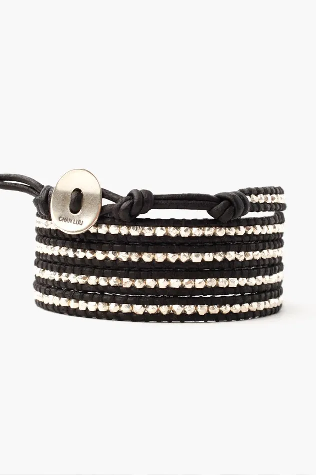 Chan Luu Bracelets Sterling Silver Wrap Bracelet Black 8211 Women