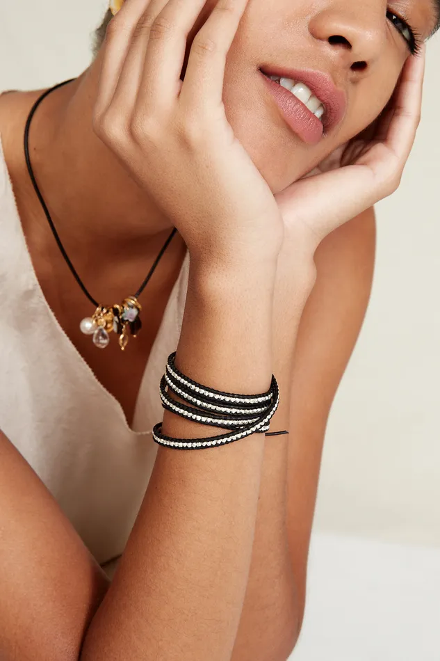 Chan Luu Bracelets Sterling Silver Wrap Bracelet Black 8211 Women