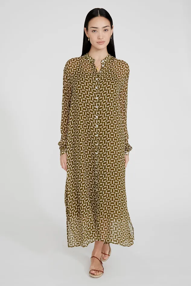 Chan Luu Dresses Eloise Dress Fir Green 8211 Women