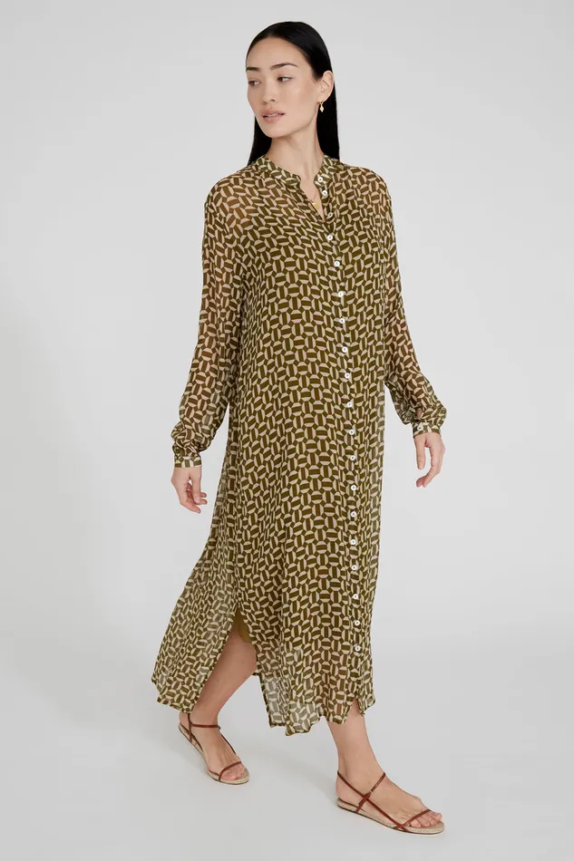 Chan Luu Dresses Eloise Dress Fir Green 8211 Women