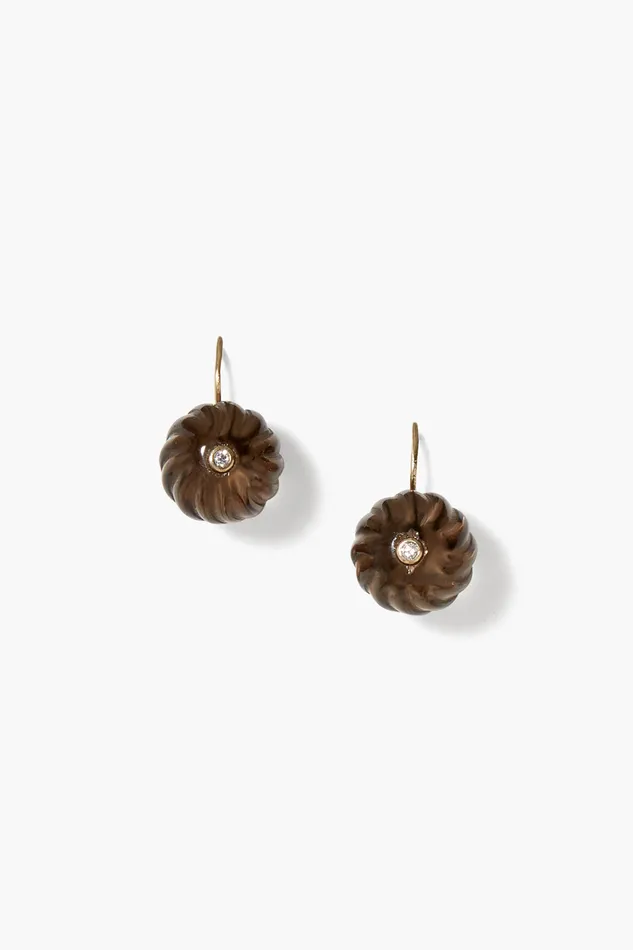 Chan Luu Earrings 14k Pumpkin Earrings Maxi Smoky Quartz Mix 8211 Women