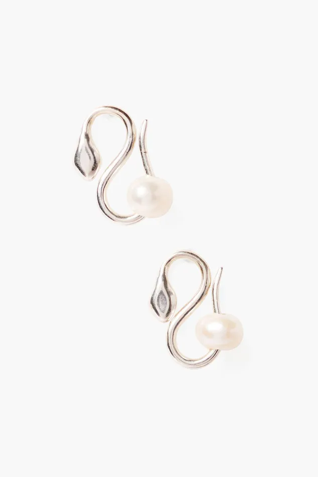 Chan Luu Earrings Cobra Pearl Earrings Silver 8211 Women