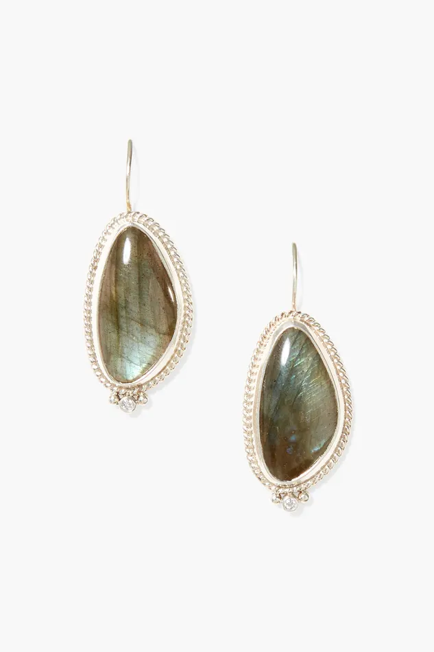Chan Luu Earrings Elizabeth Drop Earrings Silver Labradorite 8211 Women