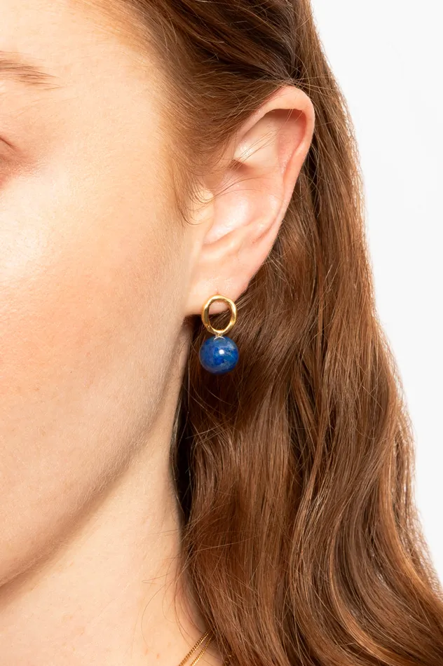 Chan Luu Earrings Globe Stud Earrings Lapis 8211 Women