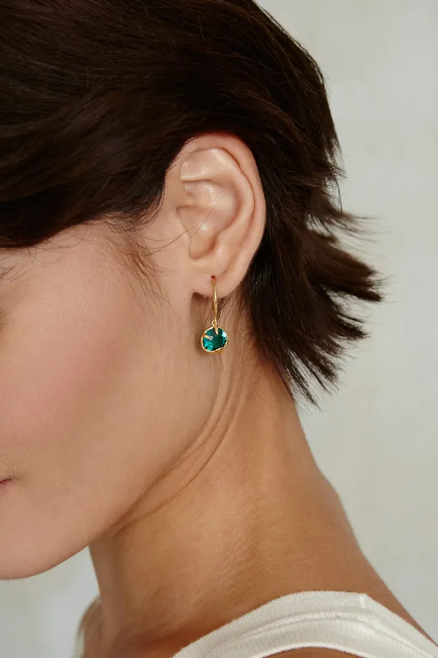 Chan Luu Earrings May Birthstone Earrings Emerald Crystal 8211 Women