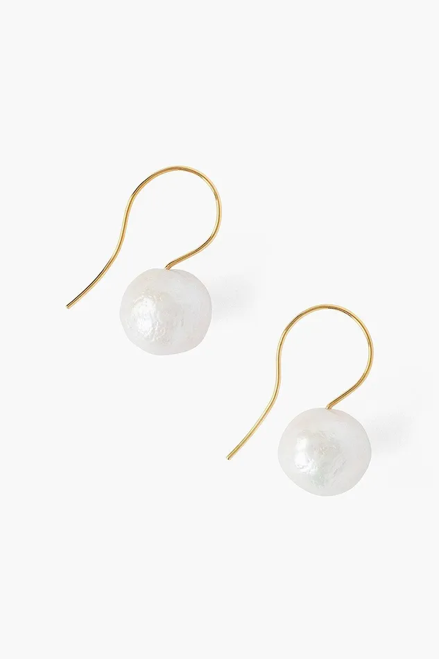 Chan Luu Earrings White Baroque Pearl And Gold Drop Earrings 8211 Women