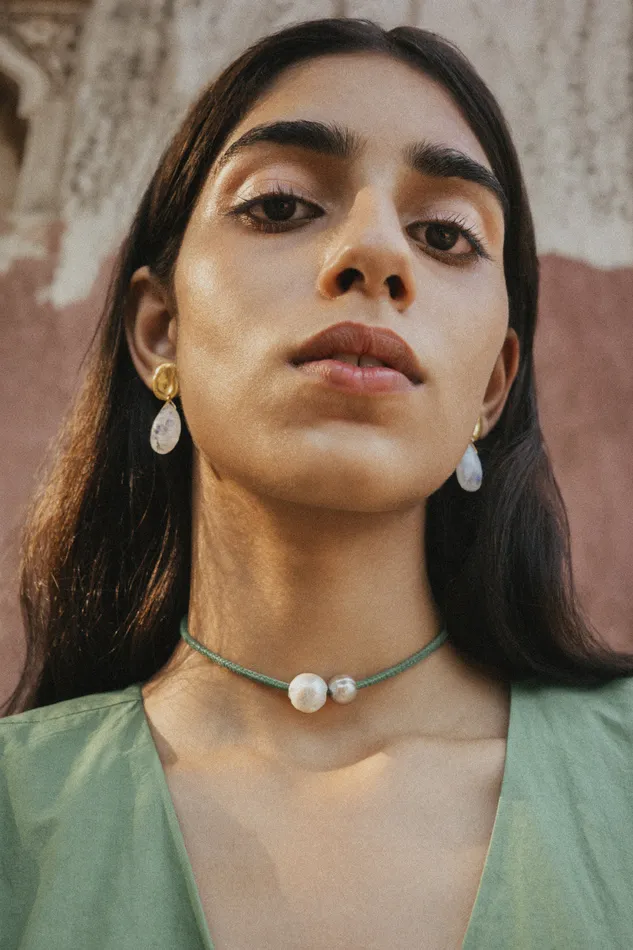 Chan Luu Earrings Yasmine Coin Drop Earrings Moonstone 8211 Women