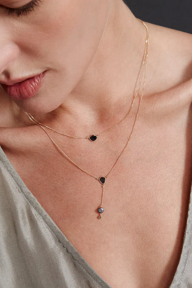 Chan Luu Necklaces 14k Annalise Necklace Black Diamond 8211 Women
