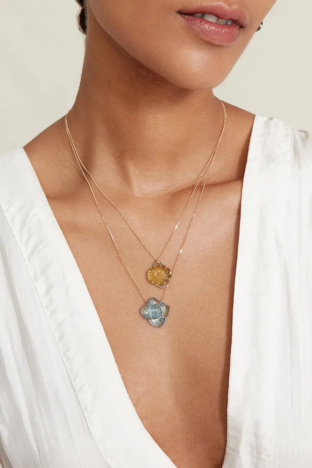 Chan Luu Necklaces 14k Dahlia Necklace Lemon Topaz 8211 Women