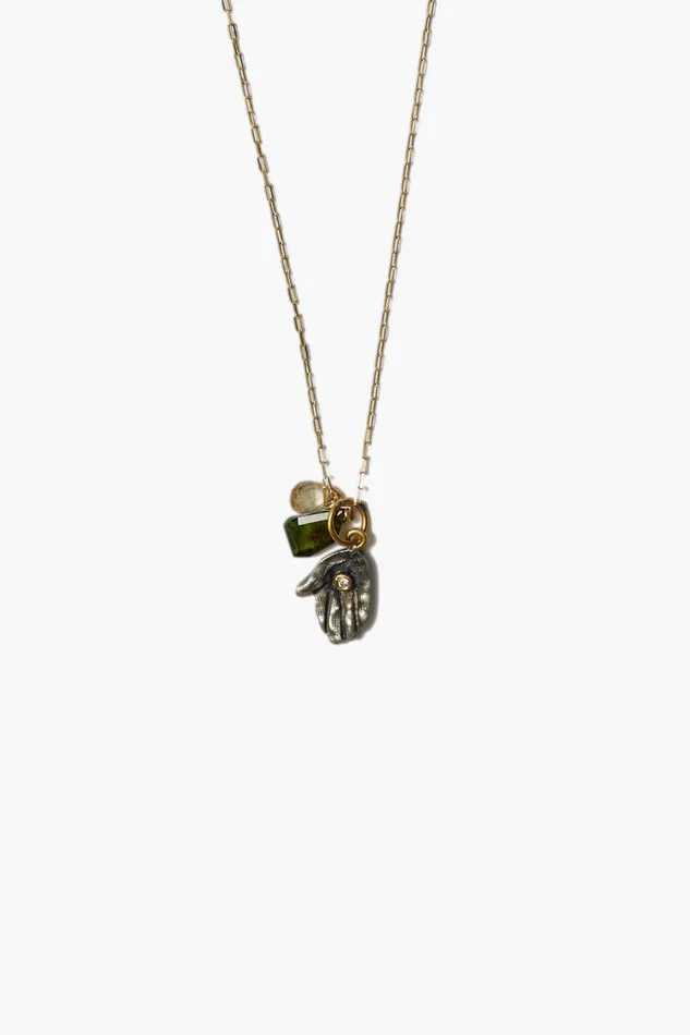 Chan Luu Necklaces 14k Giving Hand Necklace Tourmaline Mix 8211 Women